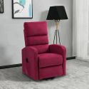 TIKSI - Fauteuil relax releveur tissu polyester traité hydrophobe rouge