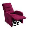 TIKSI - Fauteuil relax releveur tissu polyester traité hydrophobe rouge