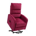 TIKSI - Fauteuil relax releveur tissu polyester traité hydrophobe rouge
