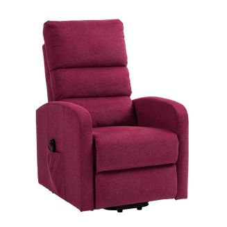 TIKSI - Fauteuil relax releveur tissu polyester traité hydrophobe rouge