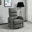 TIKSI - Fauteuil relax releveur tissu polyester traité hydrophobe gris
