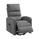 TIKSI - Fauteuil relax releveur tissu polyester traité hydrophobe gris