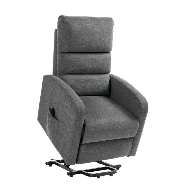 TIKSI - Fauteuil relax releveur tissu polyester traité hydrophobe gris