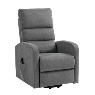 TIKSI - Fauteuil relax releveur tissu polyester traité hydrophobe gris