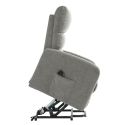 TIKSI - Fauteuil relax releveur tissu polyester traité hydrophobe taupe