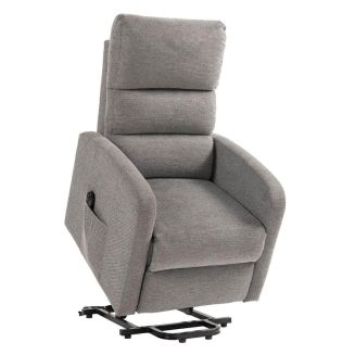 TIKSI - Fauteuil relax releveur tissu polyester traité hydrophobe taupe