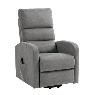 TIKSI - Fauteuil relax releveur tissu polyester traité hydrophobe taupe