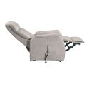 STRANI - Fauteuil relax releveur tissu polyester imitation cuir beige