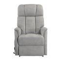 STRANI - Fauteuil relax releveur tissu polyester imitation cuir beige