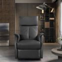 PLEGAR - Fauteuil modèle S relax releveur en cuir vachette noir