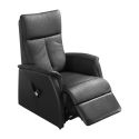 PLEGAR - Fauteuil modèle S relax releveur en cuir vachette noir