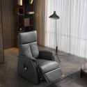 PLEGAR - Fauteuil modèle L relax releveur en cuir vachette noir