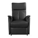 PLEGAR - Fauteuil modèle L relax releveur en cuir vachette noir