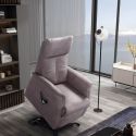 PLEGAR - Fauteuil modèle M relax releveur tissu polyester imitation cuir gris