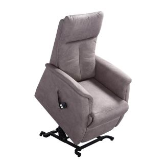 PLEGAR - Fauteuil modèle M relax releveur tissu polyester imitation cuir gris