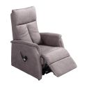 PLEGAR - Fauteuil modèle M relax releveur tissu polyester imitation cuir gris