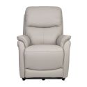 SULTAN - Fauteuil relax releveur en cuir vachette gris clair