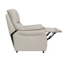 SULTAN - Fauteuil relax releveur en cuir vachette gris clair