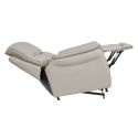 SULTAN - Fauteuil relax releveur en cuir vachette gris clair