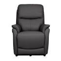 SULTAN - Fauteuil relax releveur en cuir vachette gris anthracite