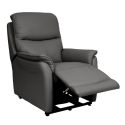 SULTAN - Fauteuil relax releveur en cuir vachette gris anthracite