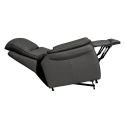 SULTAN - Fauteuil relax releveur en cuir vachette gris anthracite