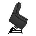 SULTAN - Fauteuil relax releveur en cuir vachette gris anthracite