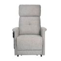 PRAGUE - Fauteuil relax releveur tissu polyester gris clair chiné