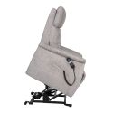 PRAGUE - Fauteuil relax releveur tissu polyester gris clair chiné