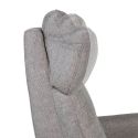 PRAGUE - Fauteuil relax releveur tissu polyester gris clair chiné