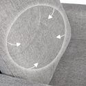 PRAGUE - Fauteuil relax releveur tissu polyester gris clair chiné