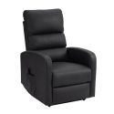 SOON - Fauteuil relax releveur en PU imitation cuir noir