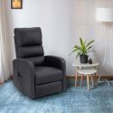 SOON - Fauteuil relax releveur en PU imitation cuir noir