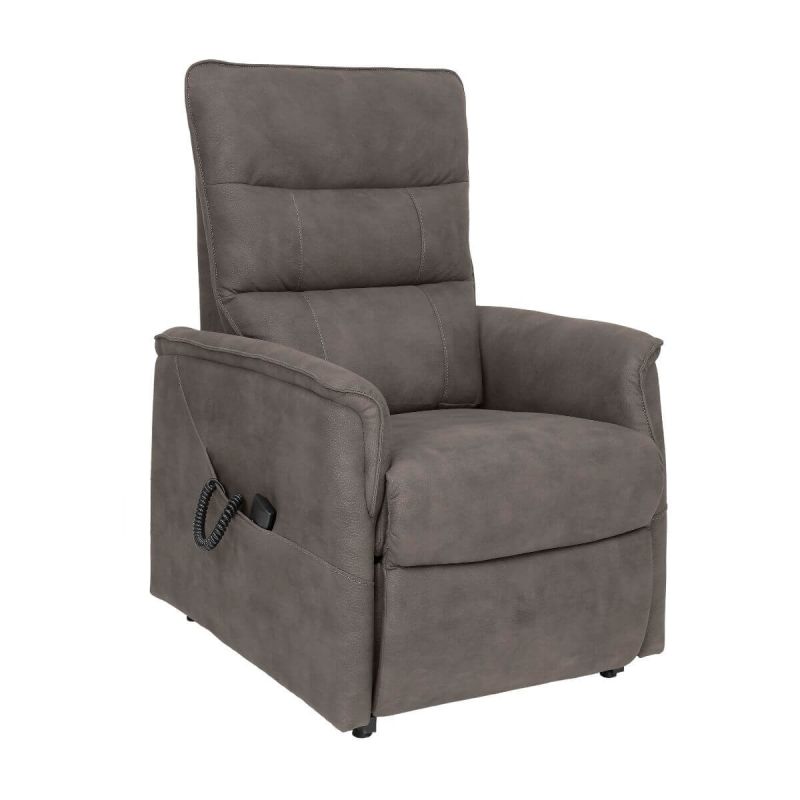 EVENN - Fauteuil modèle S relax releveur tissu polyester imitation cuir taupe EVENN - Fauteuil modèle S relax releveur tissu polyester imitation cuir taupe