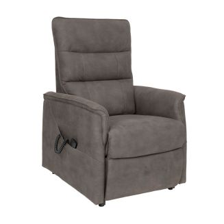 EVENN - Fauteuil modèle M relax releveur tissu polyester imitation cuir taupe