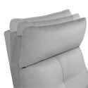 VENUSIA - Fauteuil pivotant relax releveur en cuir vachette gris clair