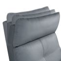 VENUSIA - Fauteuil pivotant relax releveur en cuir vachette gris glacier