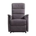 DONATELLO - Fauteuil relax releveur tissu polyester imitation cuir gris