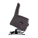DONATELLO - Fauteuil relax releveur tissu polyester imitation cuir gris