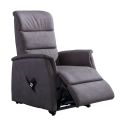 DONATELLO - Fauteuil relax releveur tissu polyester imitation cuir gris