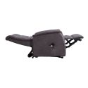 DONATELLO - Fauteuil relax releveur tissu polyester imitation cuir gris