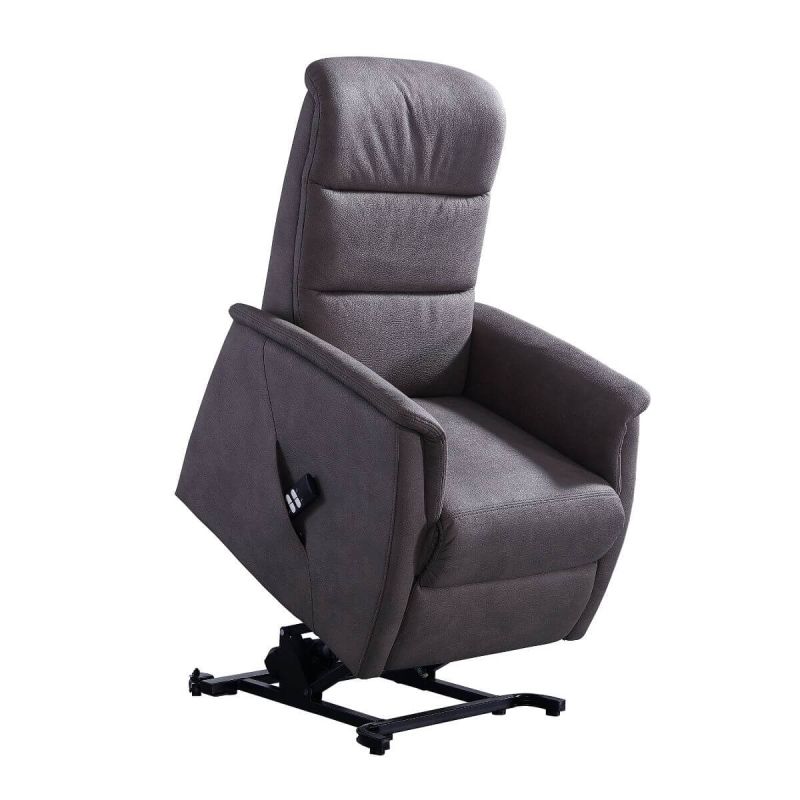 DONATELLO - Fauteuil relax releveur tissu polyester imitation cuir gris