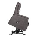 MILLOR - Fauteuil relax releveur tissu polyester imitation cuir gris