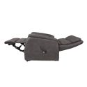 MILLOR - Fauteuil relax releveur tissu polyester imitation cuir gris