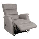 MILLOR - Fauteuil relax releveur tissu polyester imitation cuir beige