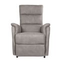 MILLOR - Fauteuil relax releveur tissu polyester imitation cuir beige