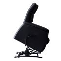 MILLOR - Fauteuil relax releveur en cuir vachette noir