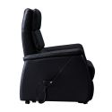 MILLOR - Fauteuil relax releveur en cuir vachette noir