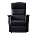 MILLOR - Fauteuil relax releveur en cuir vachette noir
