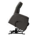 MILLOR - Fauteuil relax releveur en cuir vachette marron
